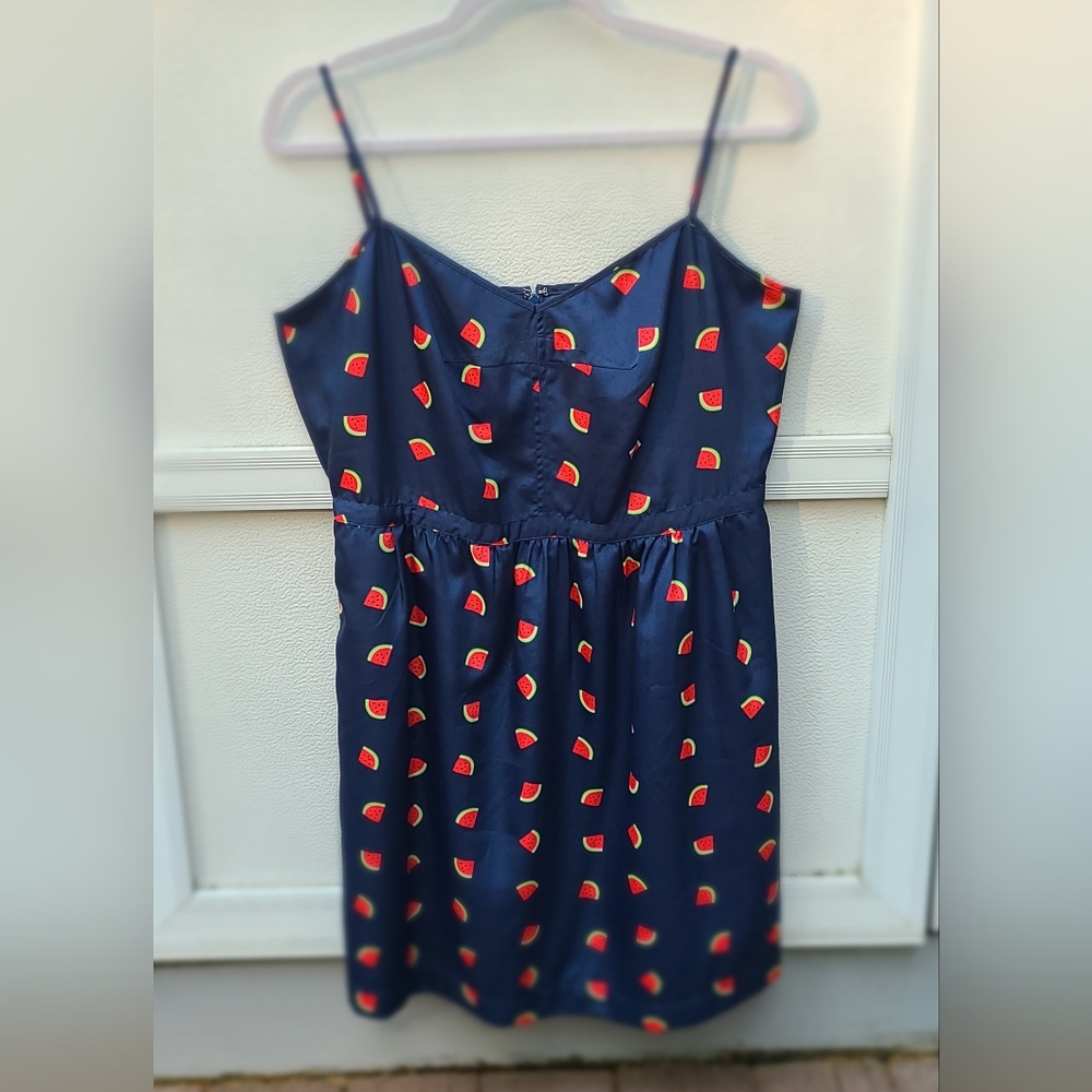 J Crew Mini Sundress-Navy Blue with Watermelons